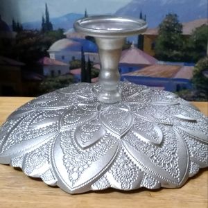🌇Silver Overlay Footed Compote Dish European Style,Like🆕Vintage.🏆🎻